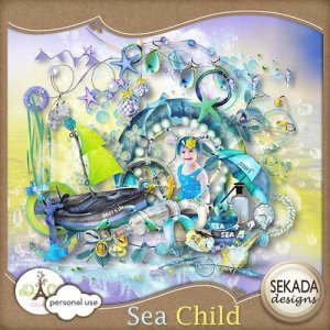  Детский морской скрап-комплект - Детское море 