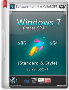  Windows 7 Ultimate SP1 Standard & Style by YelloSOFT (x86/x64/RUS/2014) 
