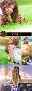  Children, little boys and girls - Stock Photo 