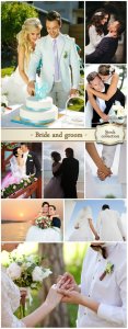  Bride and groom - wedding Stock Photo 