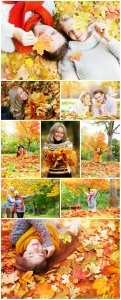  Autumn, people on nature - Stock photo 