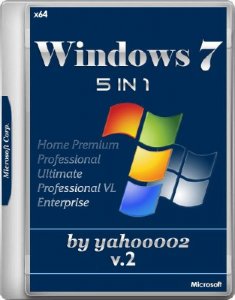 Windows 7 SP1 5in1 v.2 by yahoo002 (x64/RUS)